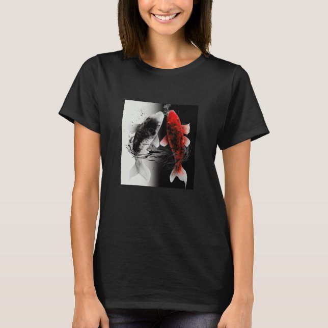 T-shirt Japanese Samurai Aesthetic Koi Fish (Devant)