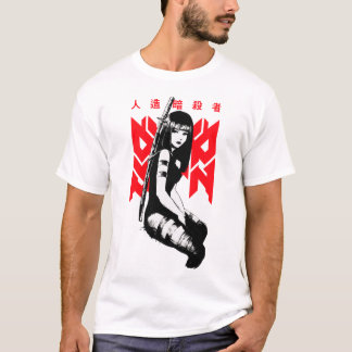 T-shirt Japanese Samurai Cool Girl Urban Style 