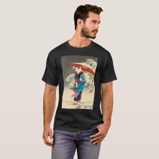 T-shirt Japanese ukiyoe cat christmas