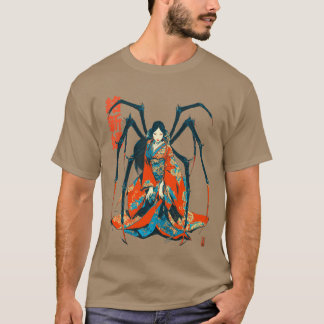 T-shirt Japanese Vintage Demon Jorogumo Spider Woman Yokai