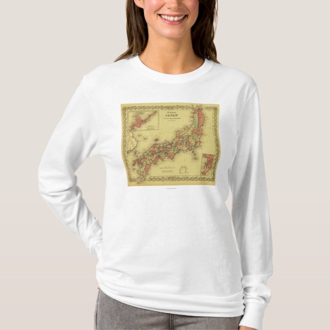 T-shirt JapanPanoramic MapJapan (Devant)