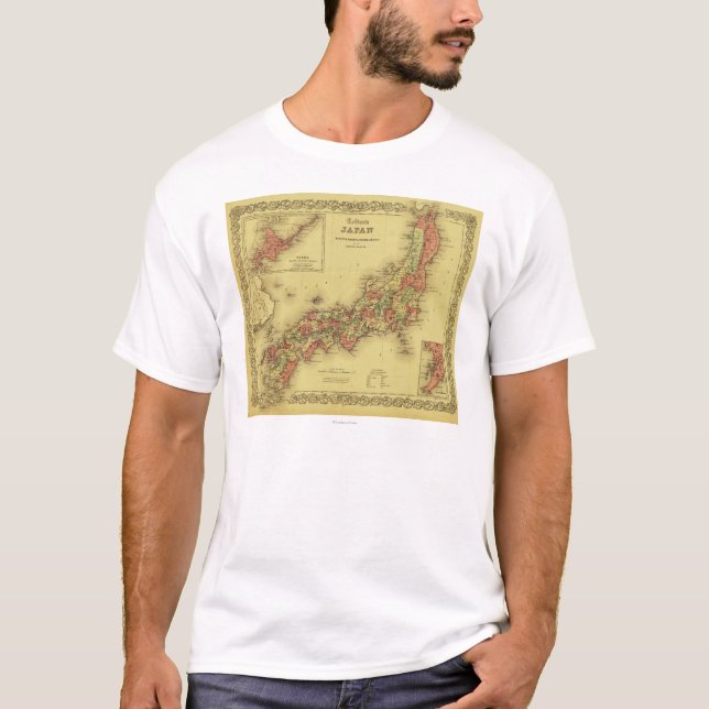 T-shirt JapanPanoramic MapJapan (Devant)