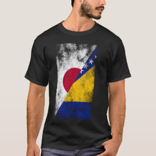T-shirt Japon Bosnie-Herzégovine drapeaux - Japonais Bosn