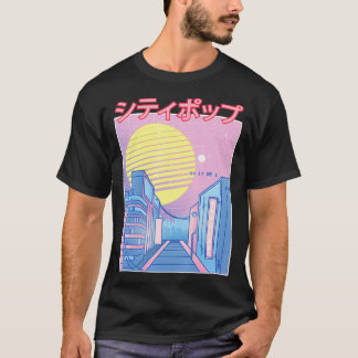 T-shirt Japon City Pop Kawaii 80s Anime musicale japonaise