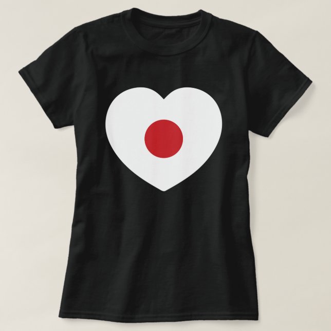 T-shirt Japon | Coeur du drapeau japonais (Design devant)