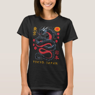 T-shirt Japon Dragon Tokyo Japon 80s Asiatique Mythique An