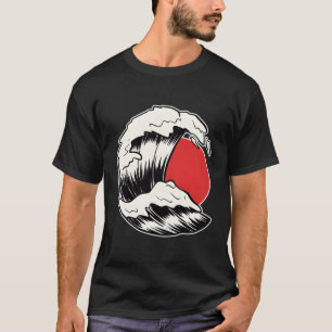 T-shirt Japon Drapeau Vague Artiste Japonais