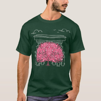 T-shirt Japon Fleur rose esthétique Sakura Tree Cerry Blo