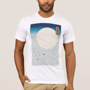 T-shirt Japon hirondelles lune