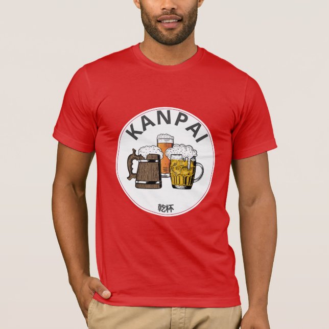 T-shirt JAPON Kanpai 乾 杯 Grande Bière Japonaise (Devant)