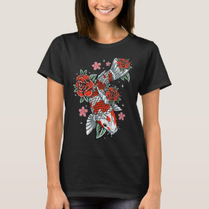T-shirt Japon Koi Carp Poisson amusant Japonais Pêche Love