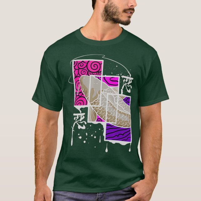 T-shirt Japon Koi Fish Koi Pond (Devant)
