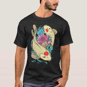 T-shirt Japon Koi Japonais Poisson Fleur de cerise 76
