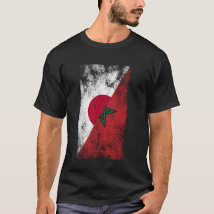T-shirt Japon Maroc drapeaux - Japonais marocain
