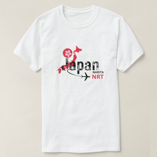 T-shirt Japon NRT Code aéroport T (Design devant)