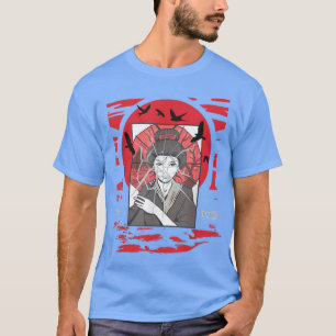 T-shirt Japon Oiseaux Anime Otaku Grunge Retro Tokyo Kanji