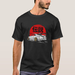 T-shirt Japon Réglage du marché intérieur Retro 90s voitur