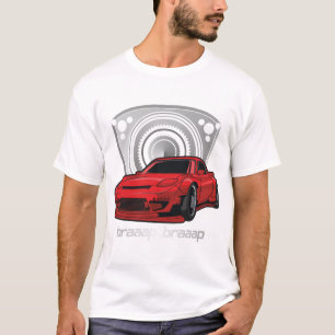 T-shirt Japon Rotary Mazda RX7 BRAAP
