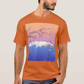 T-shirt Japon Sakura Fleur rose Floral Japonais Cerise Bl