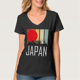 T-shirt Japon Sunrise Rétro Tokyo Skyline Avec Tour Tokyo