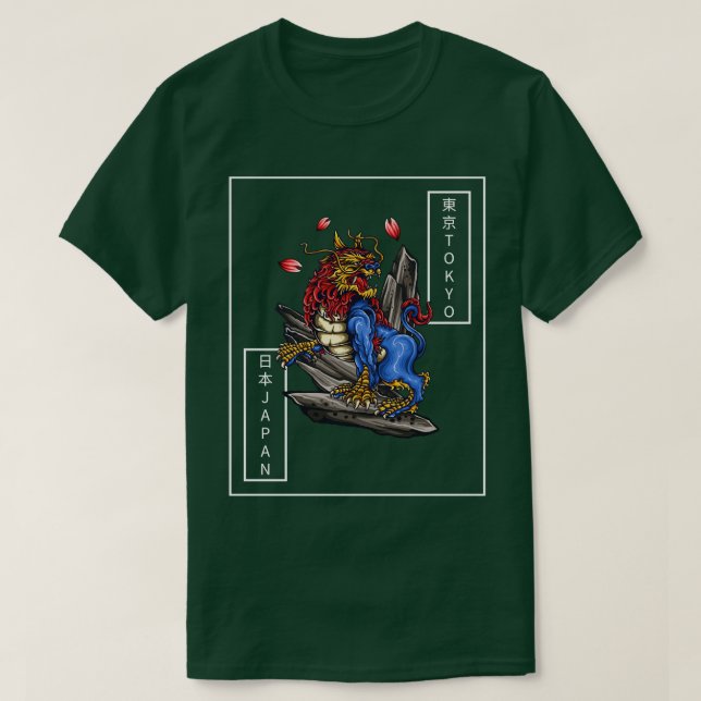 T-shirt Japon Tokyo Dragon (Design devant)