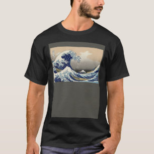 T-shirt Japon Wave Design La Grande vague au large de Kana