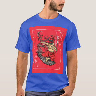 T-shirt Japonais ancien guerrier Samurai Tokyo 