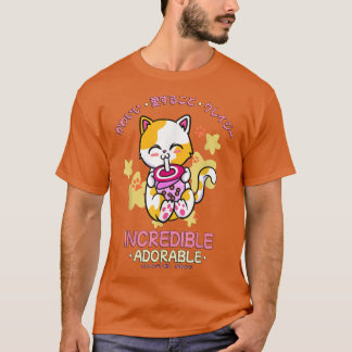 T-shirt Japonais - Belle bulle Thé Chat Kitten Incroyable 
