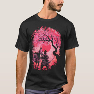 T-shirt Japonais cerise en fleurs Sakura Samurai Kiso Hors