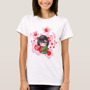 T-shirt japonais de poupée de Kawaii