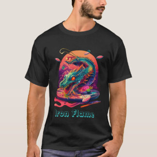 T-shirt japonais Dragon Ramen "Fer Flamme"