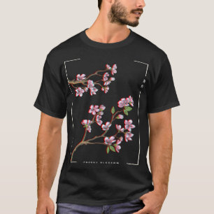 T-shirt Japonais esthétique crayon de fleur de cerisier à 