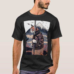 T-shirt Japonais esthétique Sakura Cherry Blossoms samurai