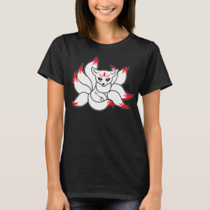 T-shirt Japonais Fox Cute Funny Kitsune Kami Anime Kawaii