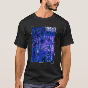 T-shirt Japonais Glitch Cyberpunk Tokyo Streetwear Aesthet