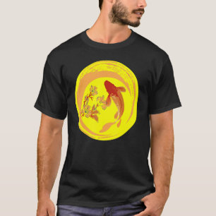 T-shirt Japonais Koi Carp Nishikigoi Poisson Fleurs de cer