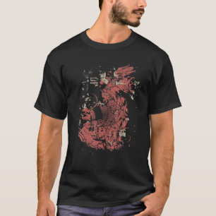 T-shirt Japonais Koi Carp Poisson Grunge Style Retro Vinta