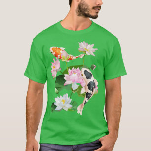 T-shirt Japonais Koi p Nishikigoi Poisson Liliers d'eau