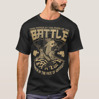 T-shirt Japonais Koi poisson et sabre Samurai japonais ART