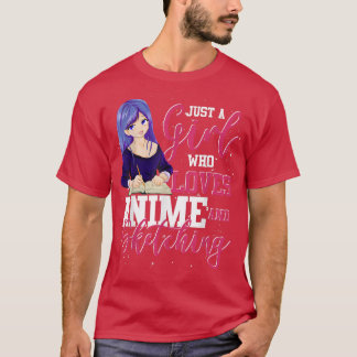 T-shirt Japonais Manga Otaku Sketching Girls Kawaii Japon