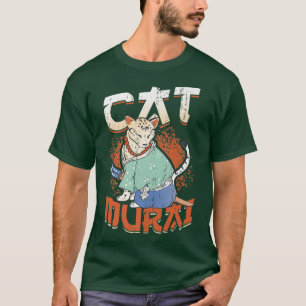 T-shirt Japonais Ninja Cat Samurai Premium