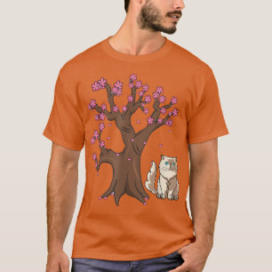 T-shirt japonais Perse Chat Maman Cerise Blossom