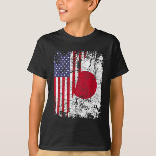 T-shirt JAPONAIS RACINE Drapeau semi-américain JAPON