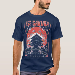 T-shirt Japonais Sakura Cherry Blossom Art pour le café ja