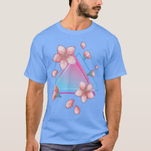 T-shirt Japonais Sakura Fleur Retro Art Vaporwave Cherche