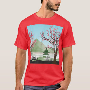 T-shirt Japonais Sakura Fleur rose Japon Arbre Cerise Blos
