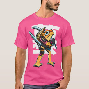 T-shirt Japonais Samurai Fighter Warrior Funny Comic Frog