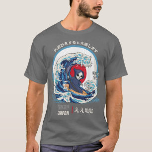 T-shirt Japonais Surfing Grim Reaper Tokyo Streetwear Surf