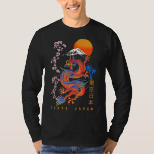 T-shirt Japonais Tokyo Dragon Asiatique Retro 80u2019s Sty