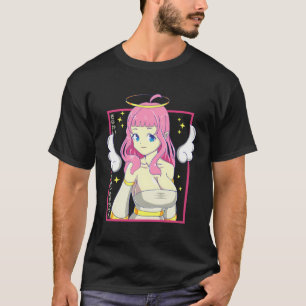 T-shirt Japonaise Anime Girl Angel Pastel Menhera Goth Pun